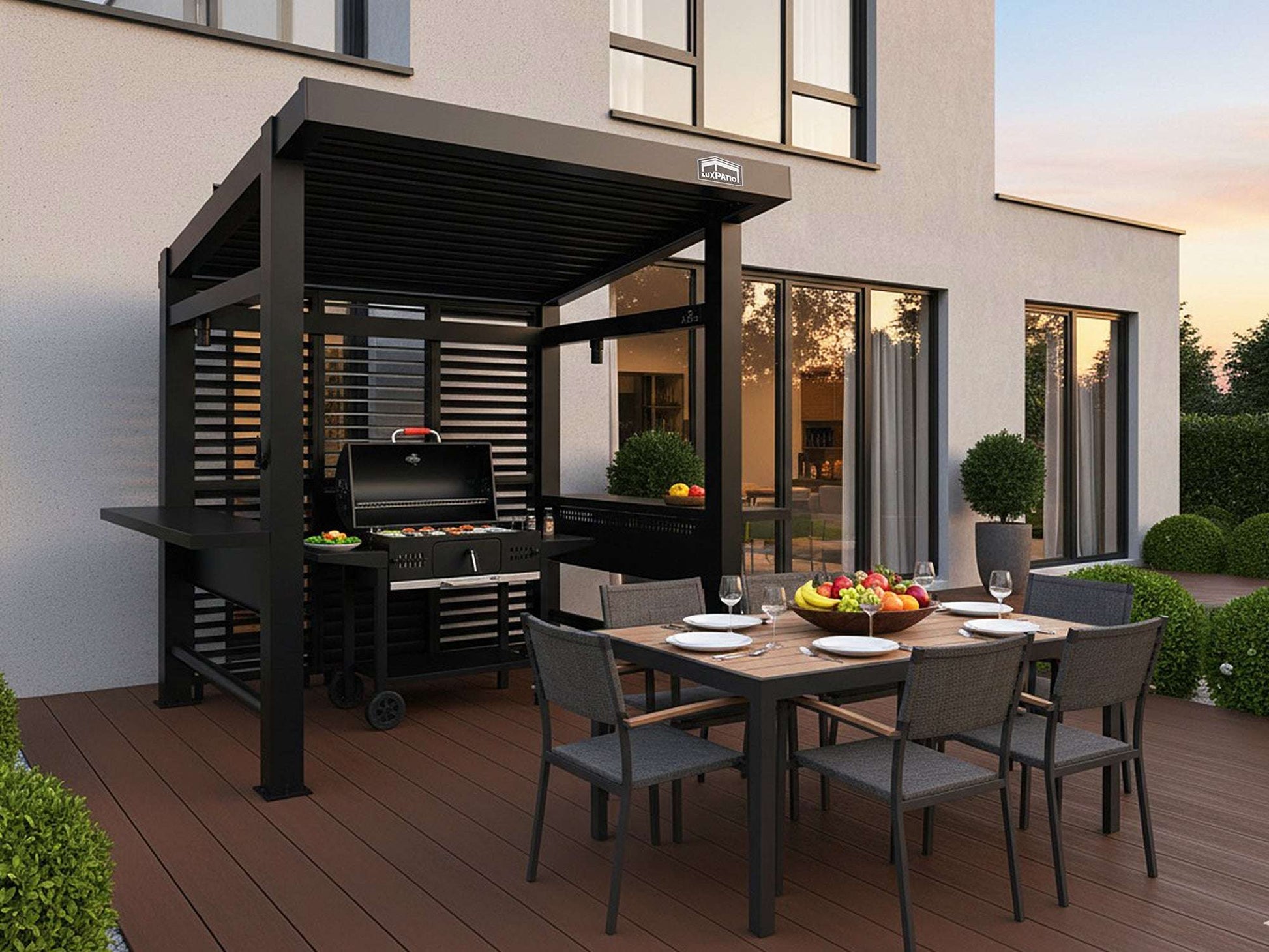 Grill Louvered Pergola Pro