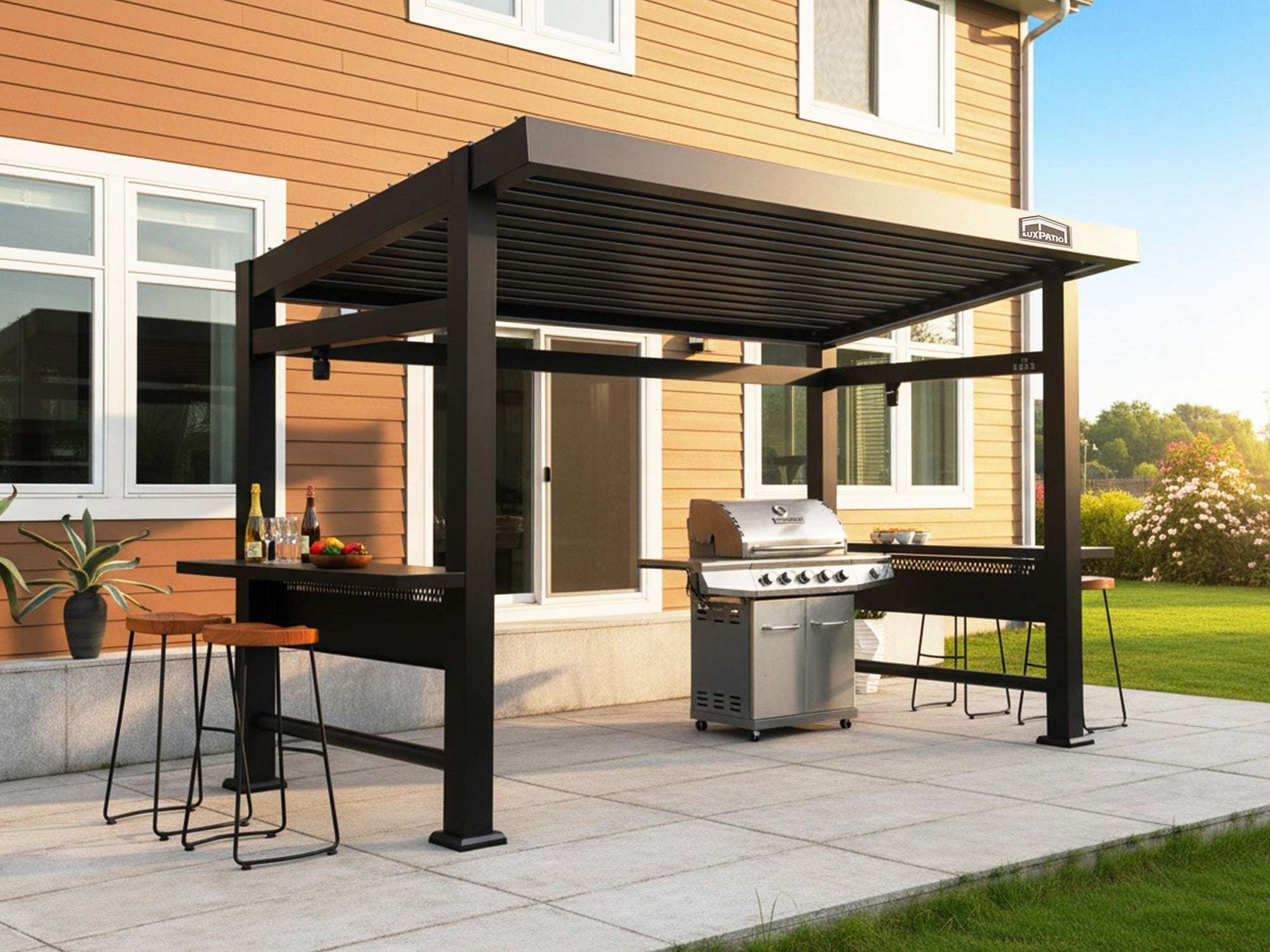 Grill Louvered Pergola Pro